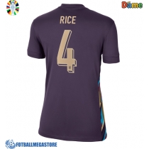 Fotballdrakt Dame England Declan Rice #4 Bortedrakt EM 2024 Kortermet